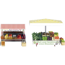 H0 Busch Marktstand Obst, Gem&uuml;se, Honig