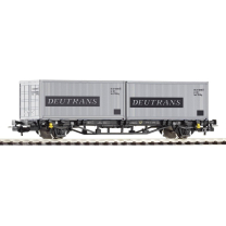 H0 PIKO Tragwagen +deutrans-Container, Dr