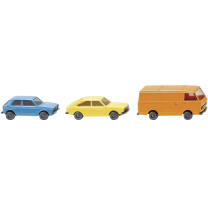 N Wiking 2 Pkws und 1 Kastenwagen
