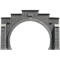 H0 NOCH Tunnel-Portal 2gleisig Profi-Plus Unlackiert